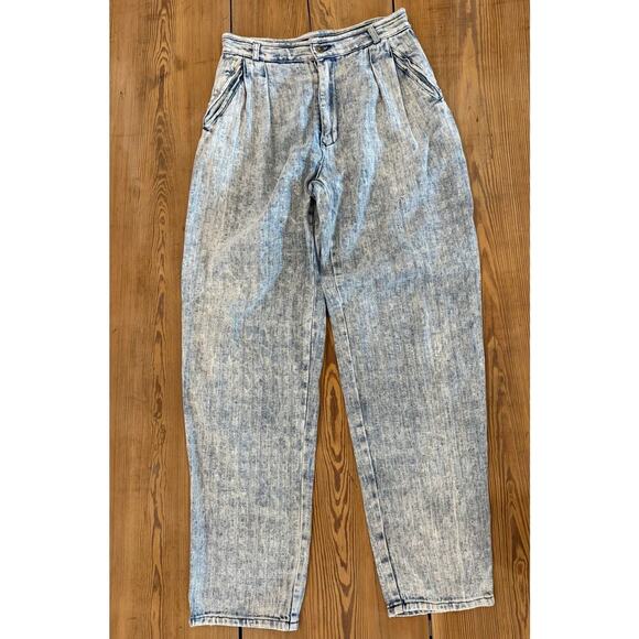Vintage 80s Zeppelin Acid Wash High Waisted Jeans 30 - Picture 1 of 6